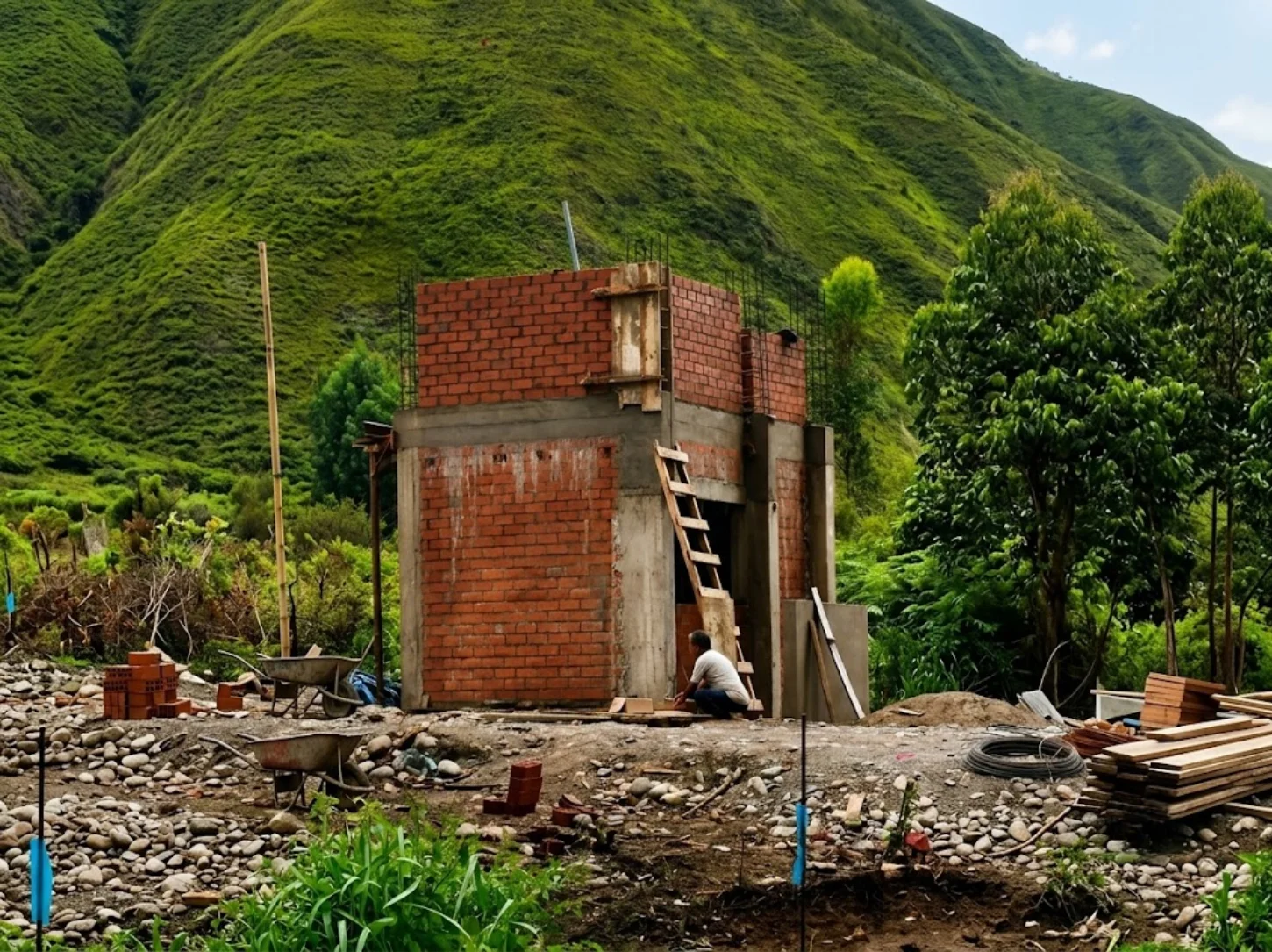 Pórtico de ingreso Fundo Los Pinos